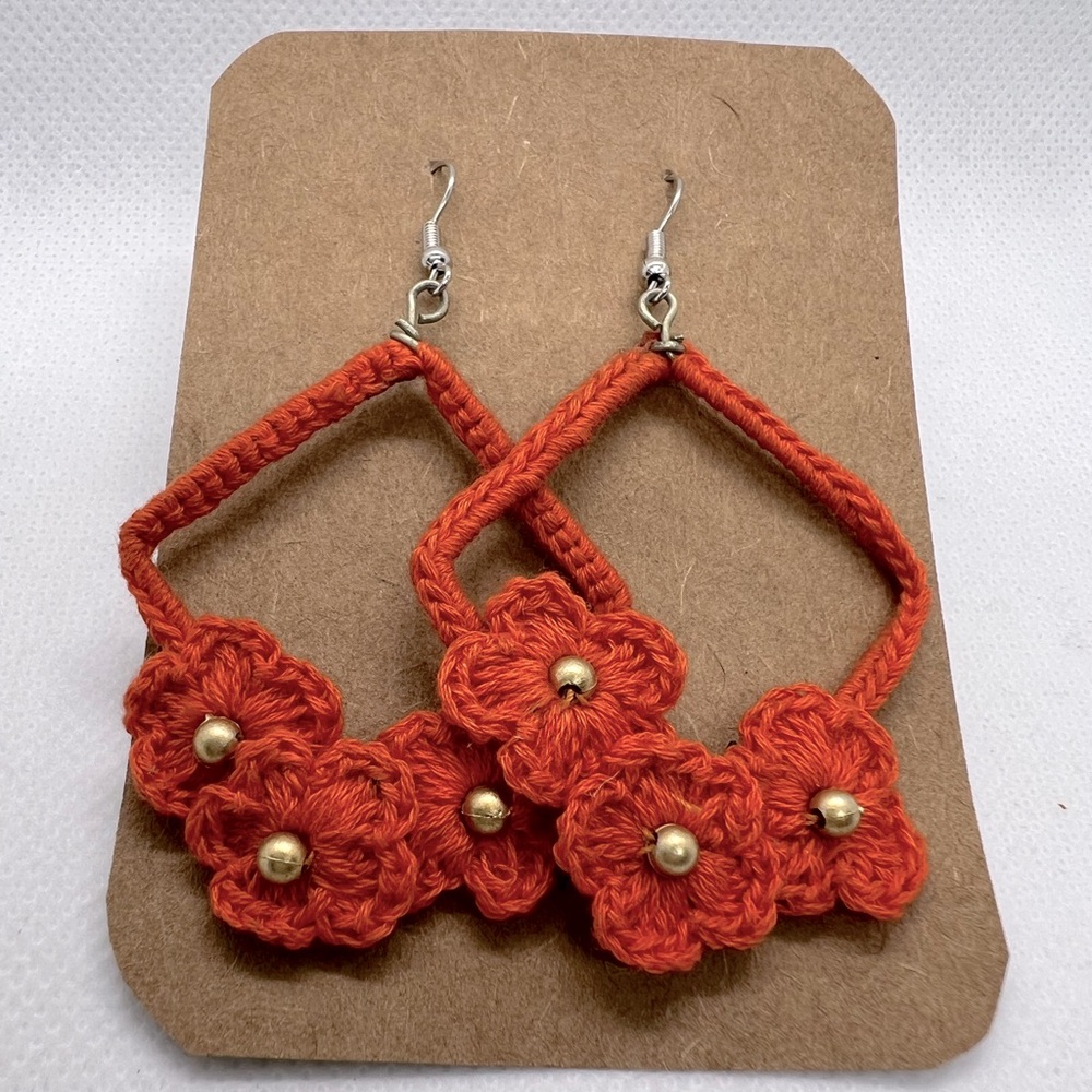 Handmade Crochet Earrings For Special Occasions - Made In Nepal - Tassel Kingdom